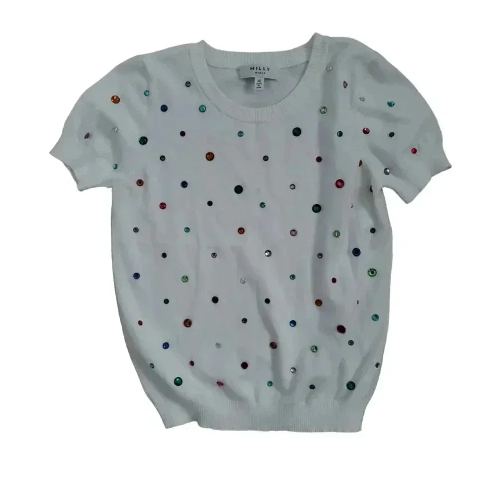 Milly Minis Rainbow Gem Pullover Big Kids Size 10